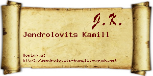 Jendrolovits Kamill névjegykártya